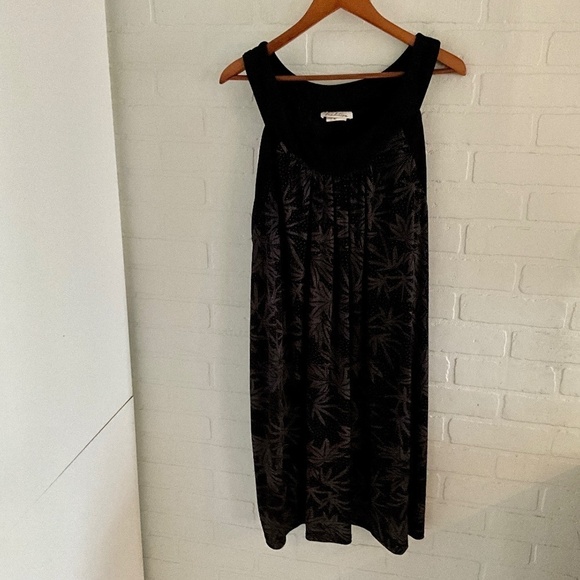 Vintage Printed Flowy Mini Dress Floral Stretch Black/lavender Plus Size 22W - Picture 6 of 7